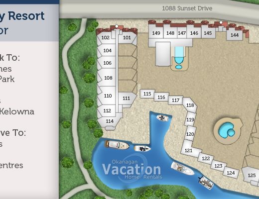 Discovery Bay Resort - #117 - 2 Bdrm + Den w/Boat Slip - Kelowna